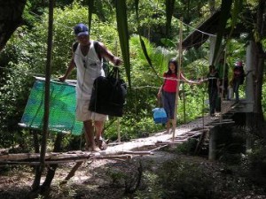 Crossing the Bridge, Pagtatap Youth Camp, Malumpati Cold Spring, Pandan, Antique, Philippines